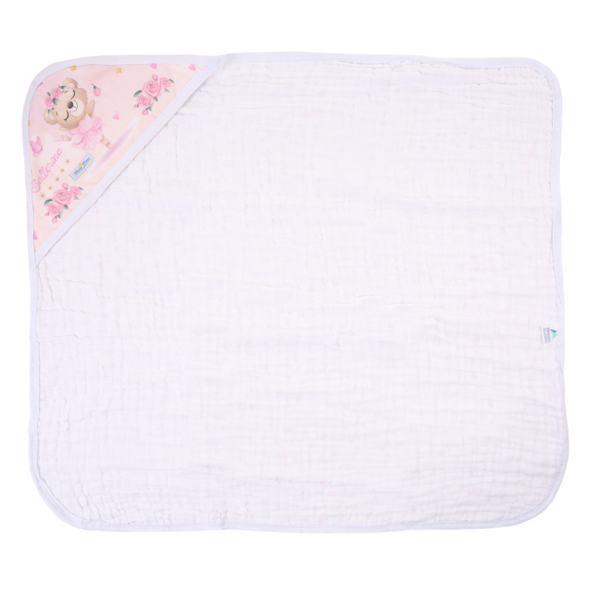 Toalha Com Capuz Muito Mimo Soft 3 Camadas Estampa Bailarina