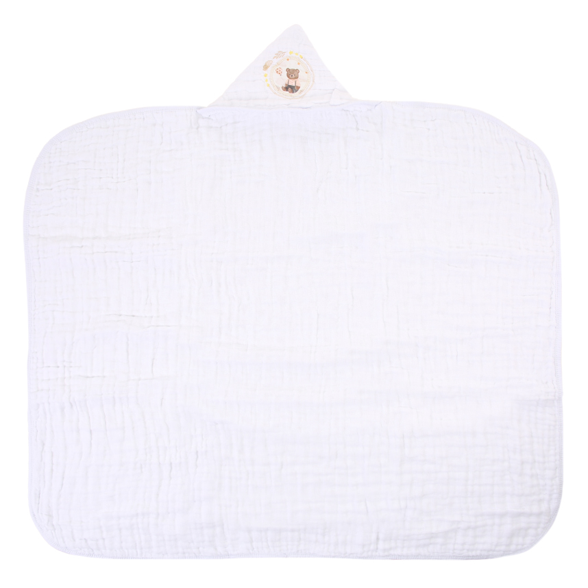 Toalha Com Capuz Muito Mimo Soft 3 Camadas Bordado Ursinho