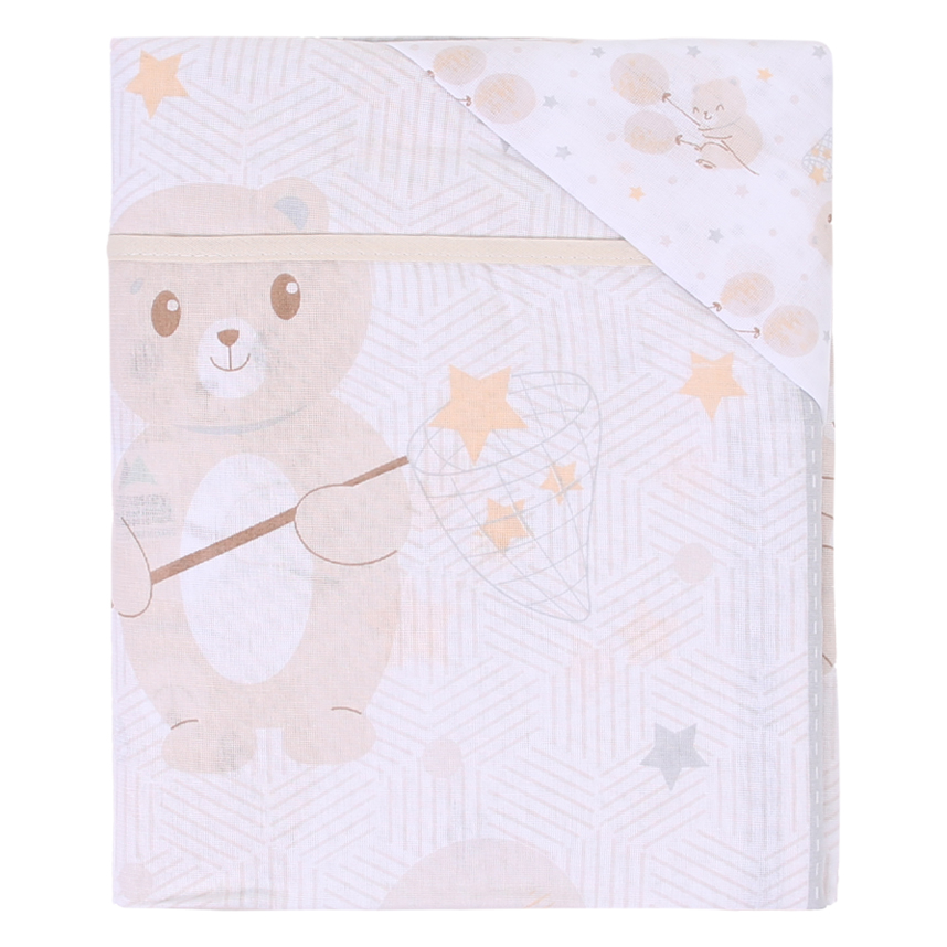 Jogo Lençol Berço Americano Baby Nice Urso - 3 Peças Jogo Lençol Berço Americano Baby Nice Urso - 3 Peças