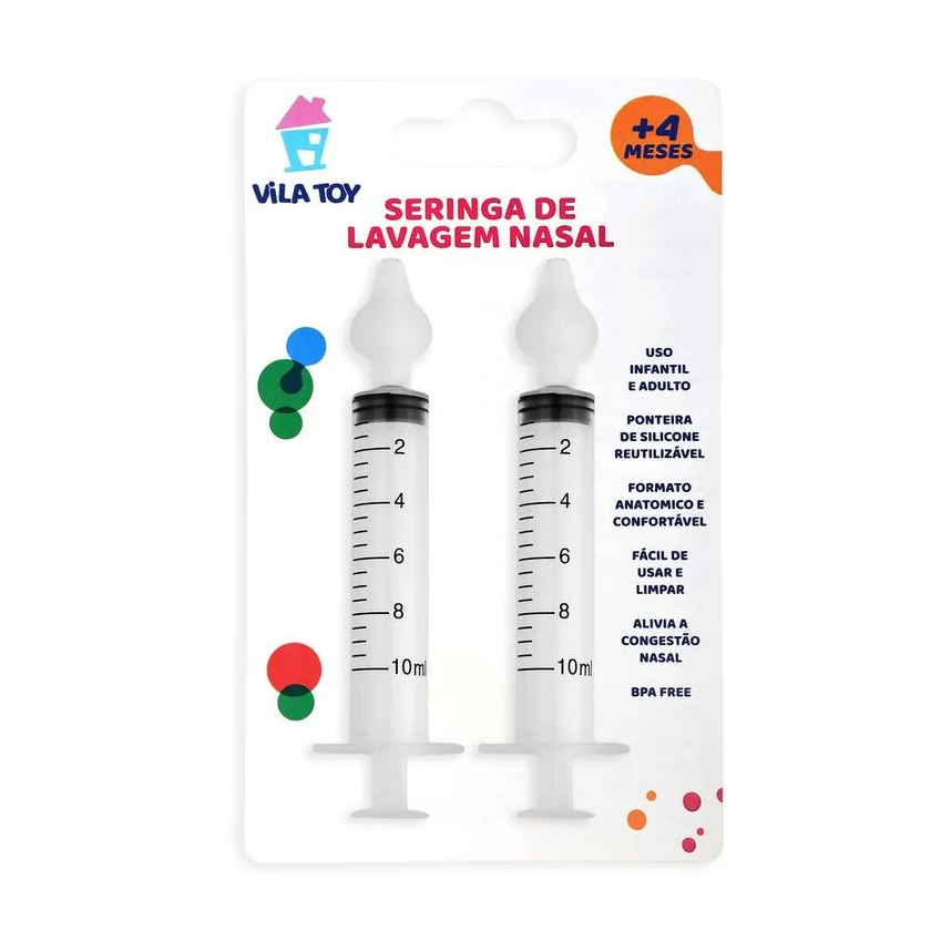Seringa Vila Toy Lavagem Nasal Dupla Seringa Vila Toy Lavagem Nasal Dupla