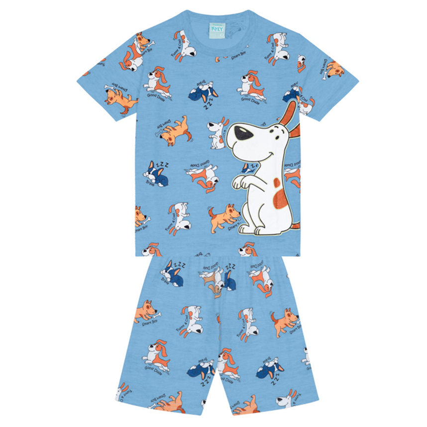 Pijama Curto Infantil Kyly Brilha No Escuro Cachorrinhos