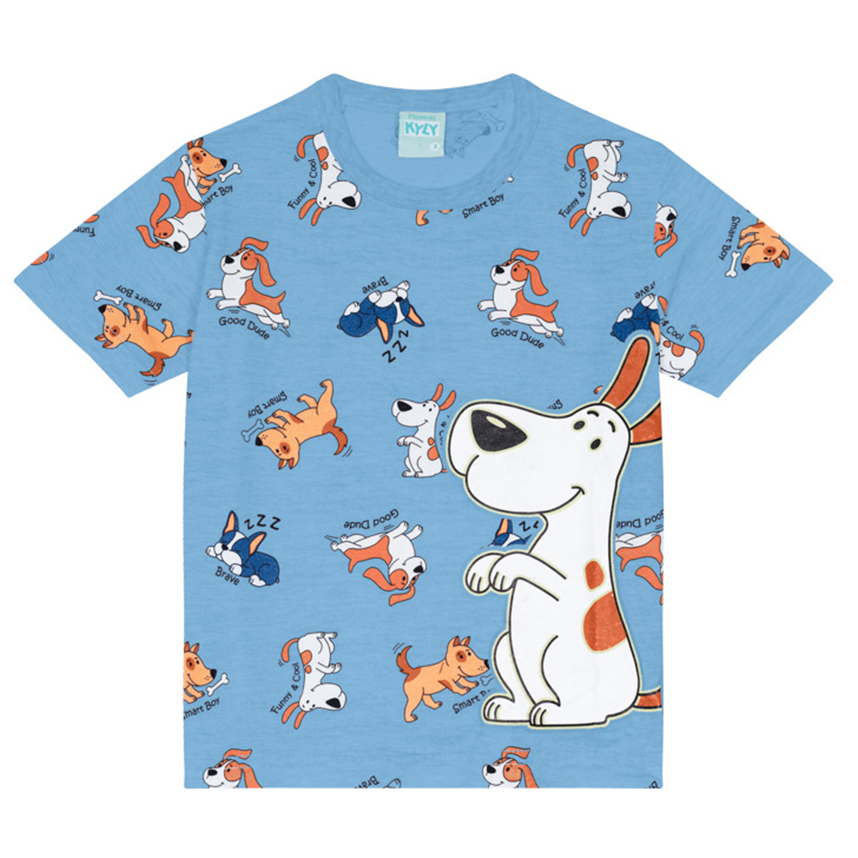 Pijama Curto Infantil Kyly Brilha No Escuro Cachorrinhos