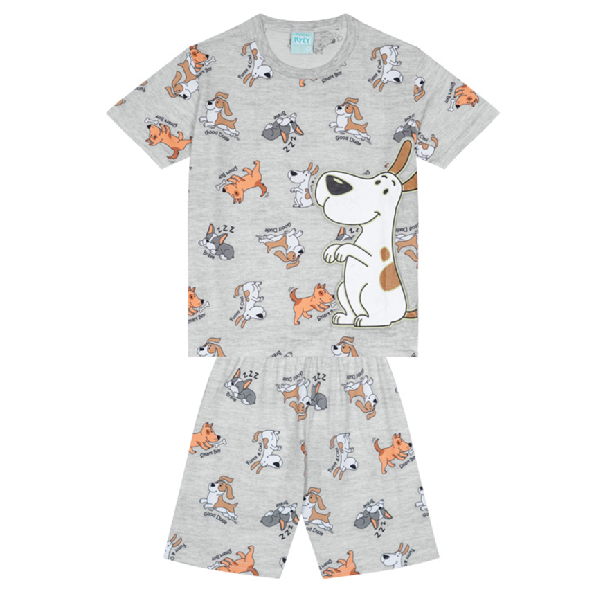 Pijama Curto Infantil Kyly Brilha No Escuro Cachorrinhos