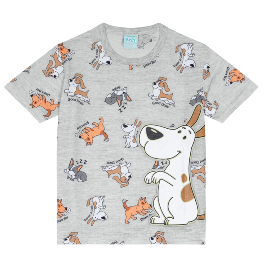 Pijama Curto Infantil Kyly Brilha No Escuro Cachorrinhos