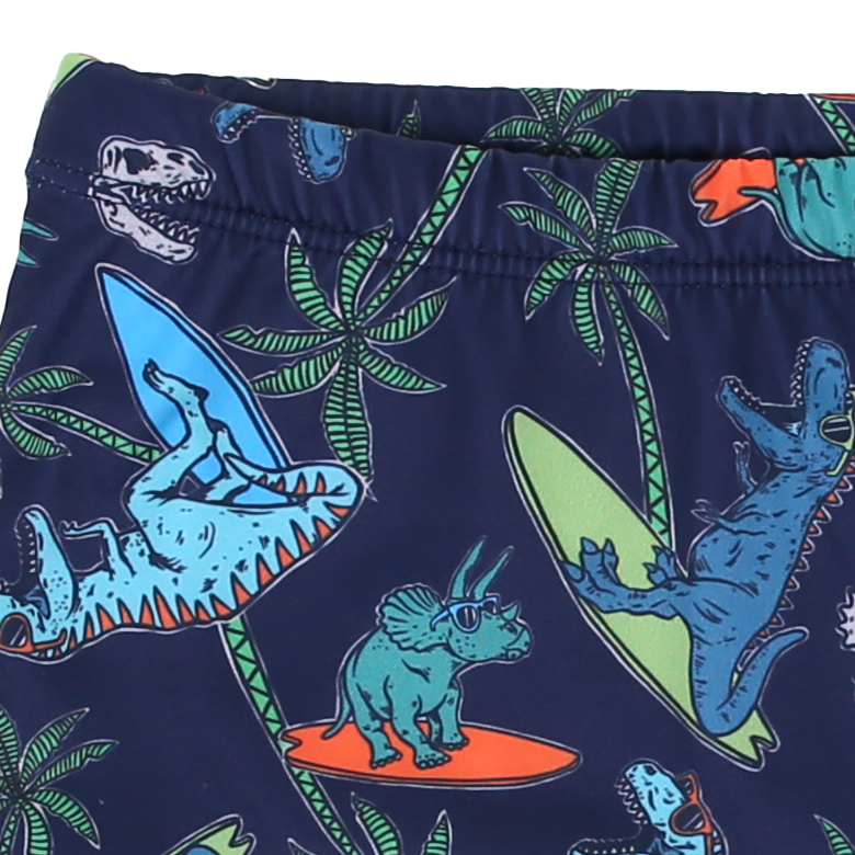 Sunga Infantil Everly Boxer Estampa Dinossauro UV 50+