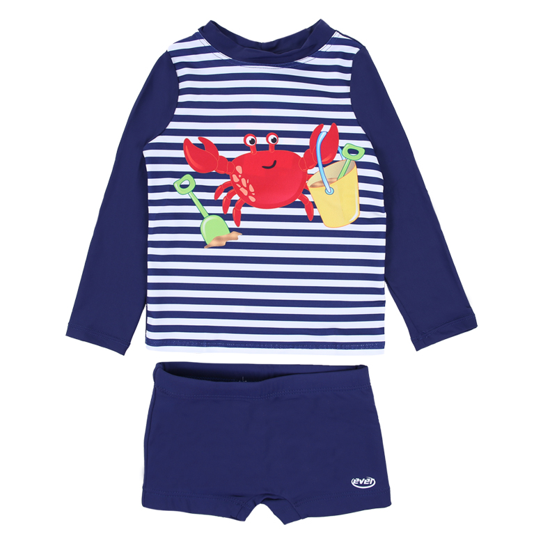 Conjunto Infantil Everly Praia Estampa Caranguejo UV 50+