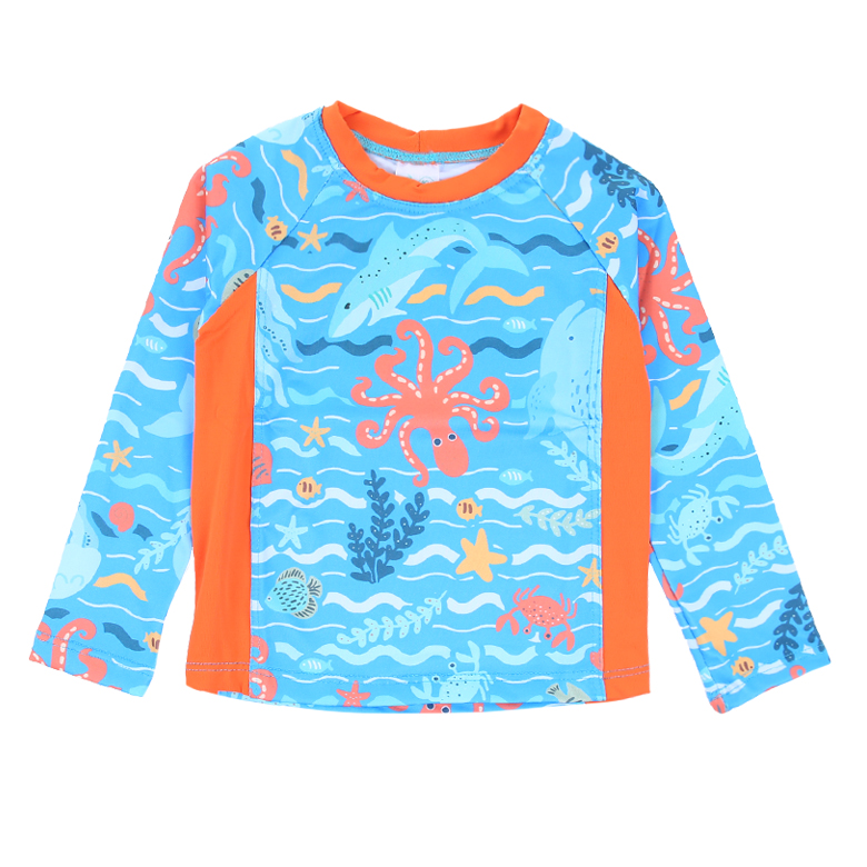 Conjunto Infantil Everly Praia Estampa Fundo Do Mar UV 50+