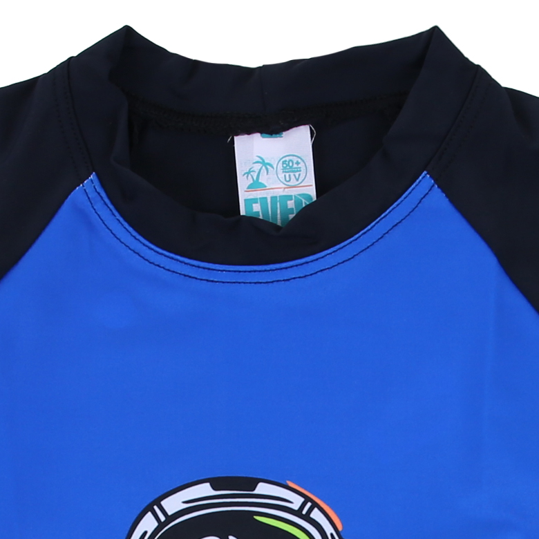 Camiseta Manga Longa Infantil Everly Praia Astronauta UV 50+