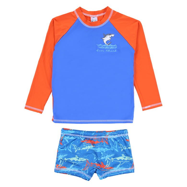 Conjunto Infantil Everly Praia Estampa Tubarão UV 50+