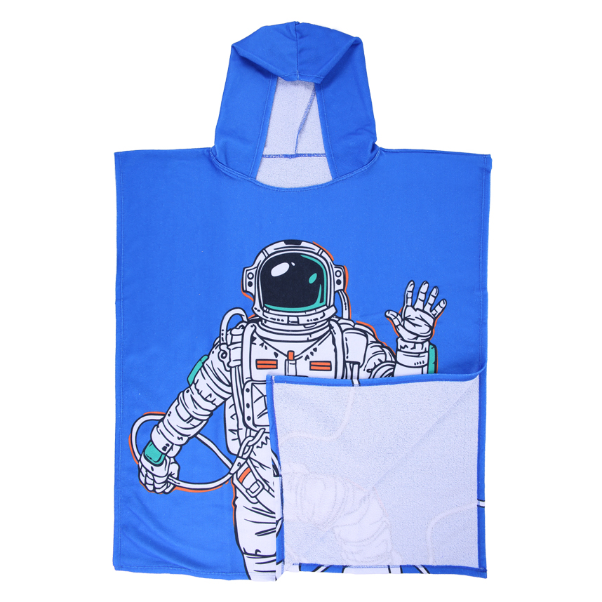 Toalha Poncho Infantil Everly Estampa Astronauta