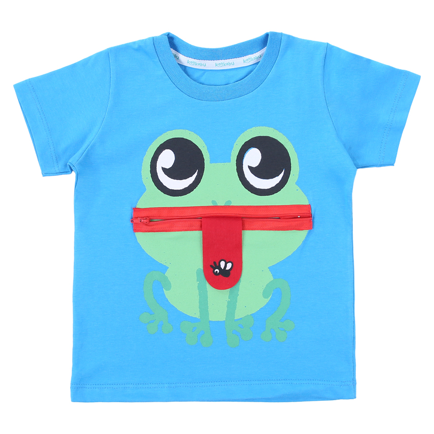 Camiseta Infantil Kookabu Meia Malha Estampa Sapinho