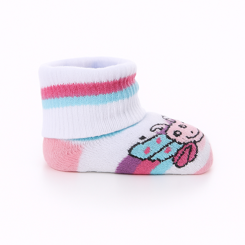 Kit Meia Bebê Winston Atoalhada Estampada Menina - 2 Pares Kit Meia Bebê Winston Atoalhada Estampada Menina - 2 Pares