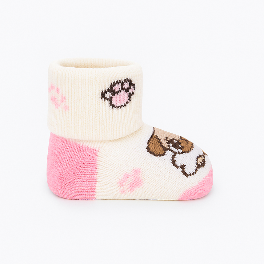 Kit Meia Bebê Winston Atoalhada Estampada Menina - 2 Pares Kit Meia Bebê Winston Atoalhada Estampada Menina - 2 Pares