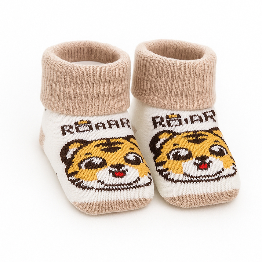 Kit Meia Bebê Winston Atoalhada Estampada Menino - 2 Pares