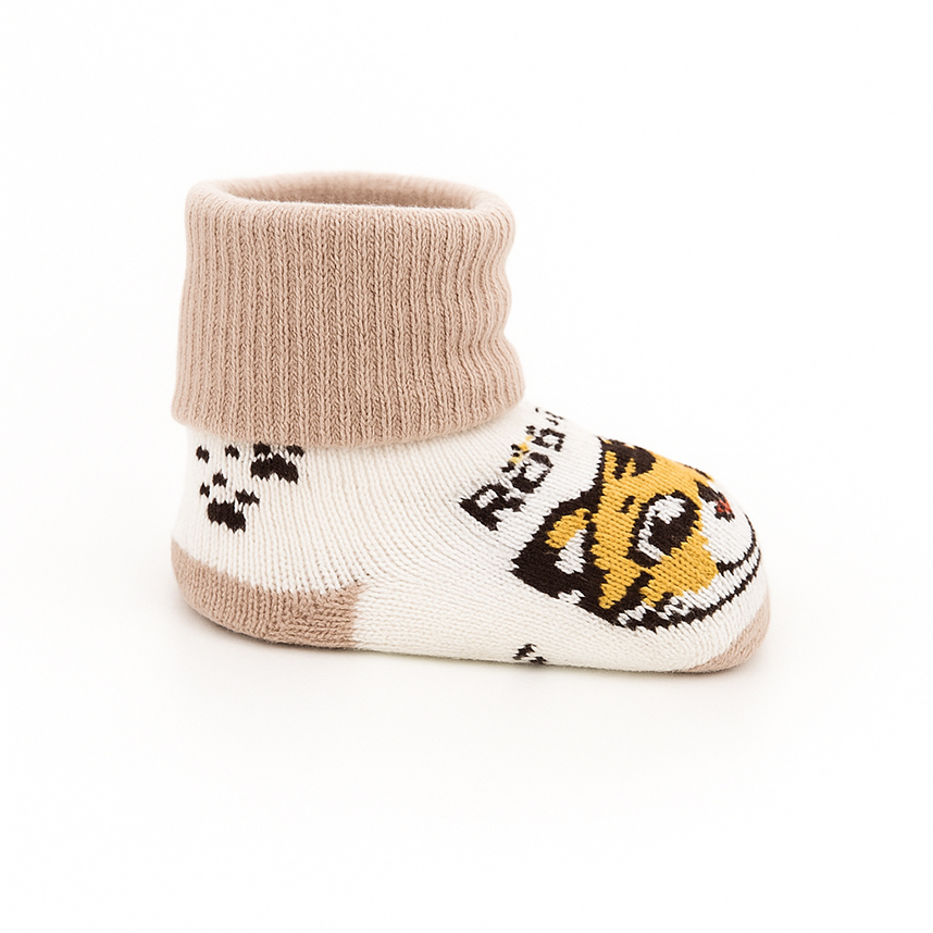 Kit Meia Bebê Winston Atoalhada Estampada Menino - 2 Pares