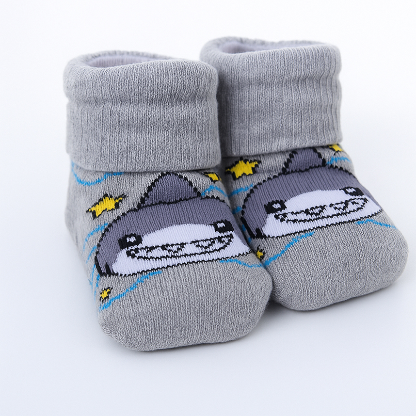 Kit Meia Bebê Winston Atoalhada Estampada Menino - 2 Pares