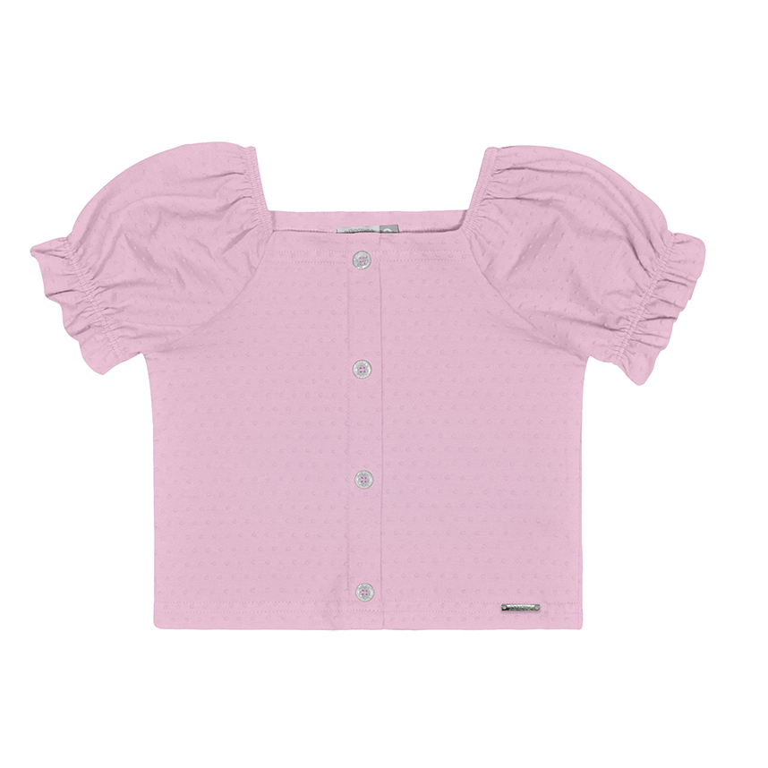 Blusa Infantil Alakazoo Malha Nikko Manga Bufante