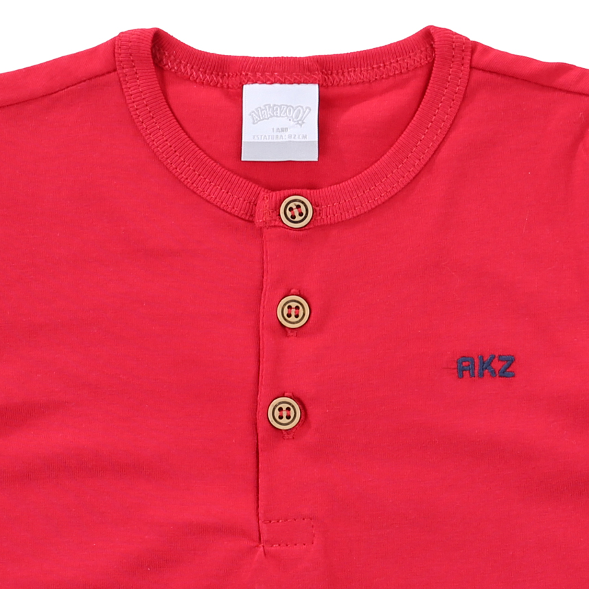 Camiseta Infantil Alakazoo Meia Malha Gola Padre Camiseta Infantil Alakazoo Meia Malha Gola Padre