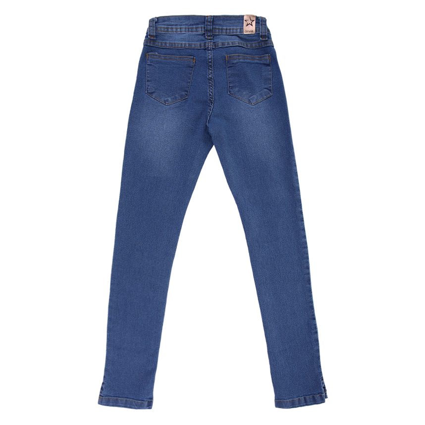 Calça Jeans Juvenil Pami Skinny Detalhe Used E Puídos