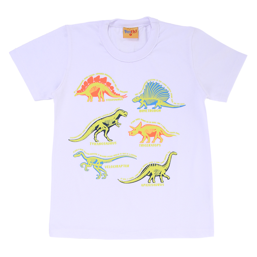 Pijama Curto Infantil Rollu Estampa Dinossauros