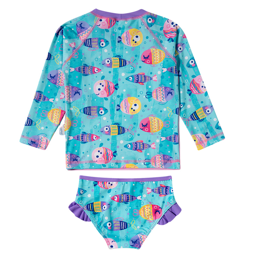 Conjunto Praia Infantil Tip Top Estampa Peixinhos UV50+