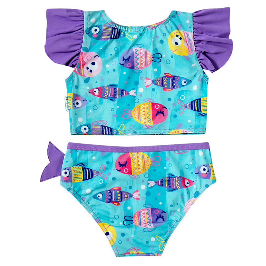 Conjunto Praia Infantil Tip Top Estampa Peixinhos UV50+