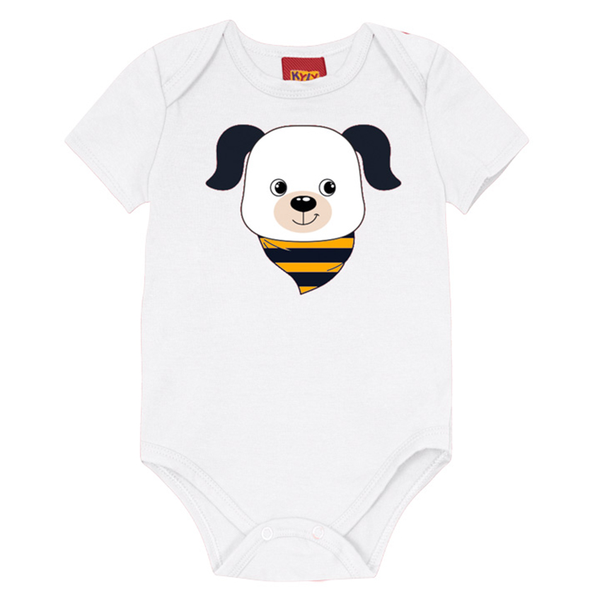 Conjunto Bebê Kyly Body Cotton Estampa Cachorrinho