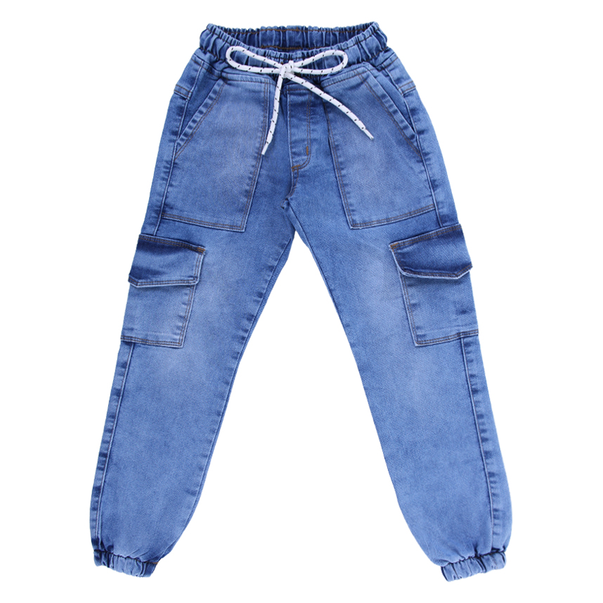 Calça Jeans Infantil Perbol Jogger Cargo