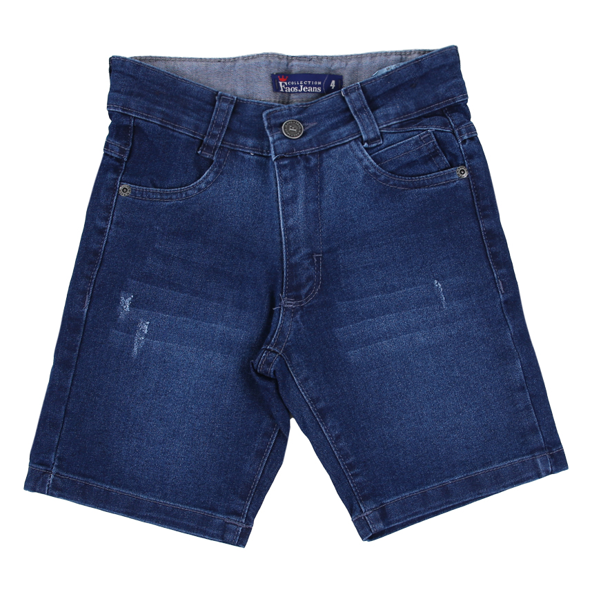 Bermuda Jeans Infantil Faos Detalhe Puídos