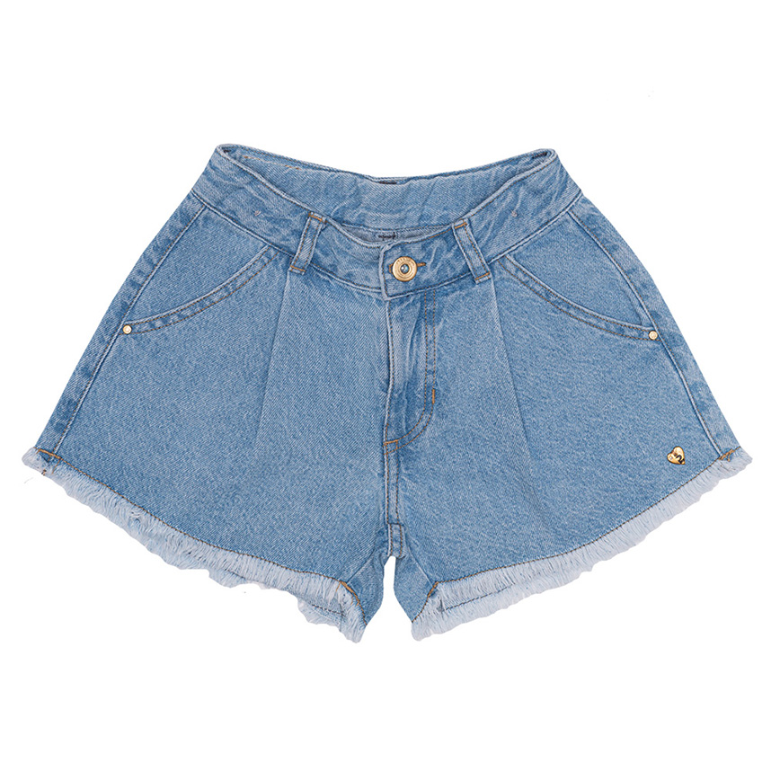 Short Jeans Infantil Peptuchy Evasê