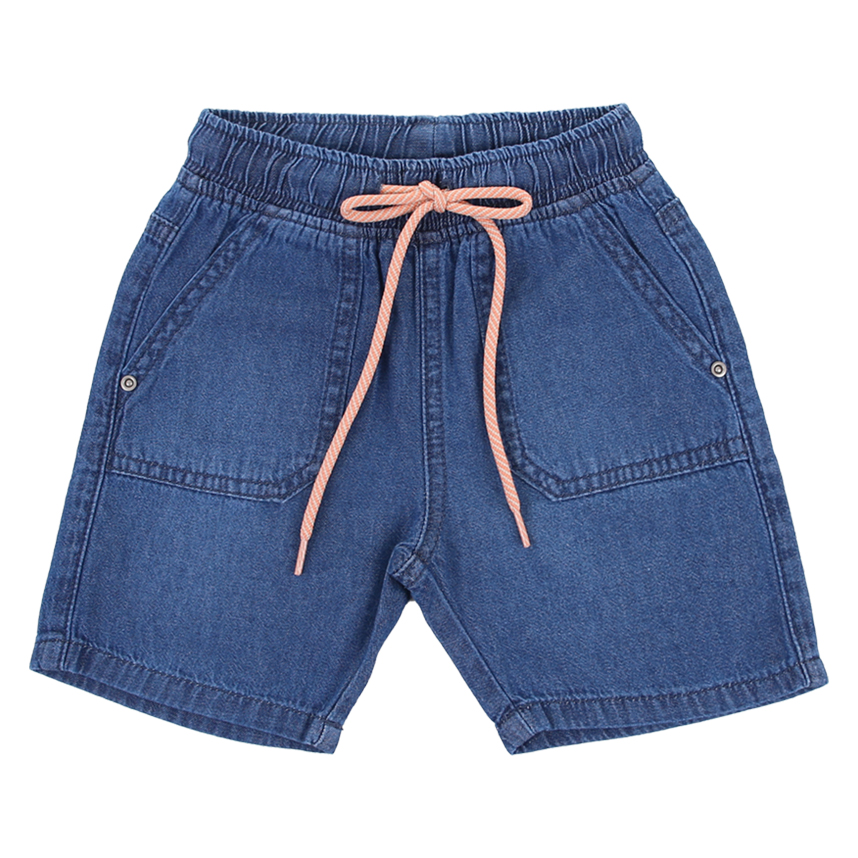 Bermuda Jeans Infantil Clube Do Doce Bolsos Sobreposto