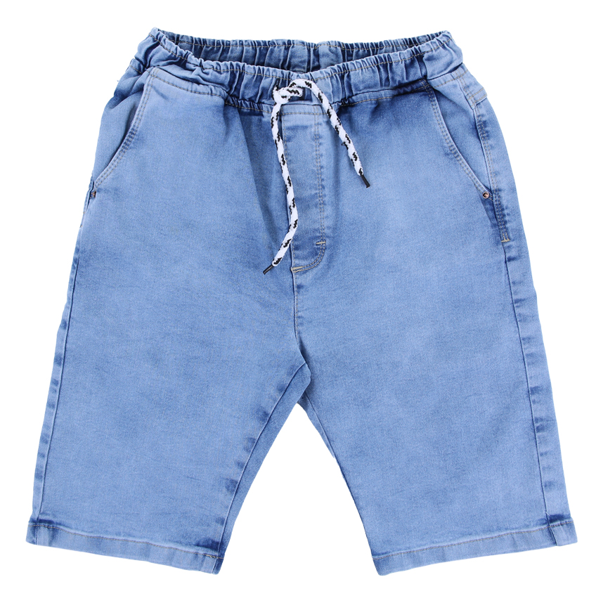 Bermuda Jeans Juvenil Articolare Lycra Com Cordão