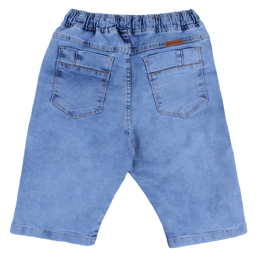 Bermuda Jeans Juvenil Articolare Lycra Com Cordão