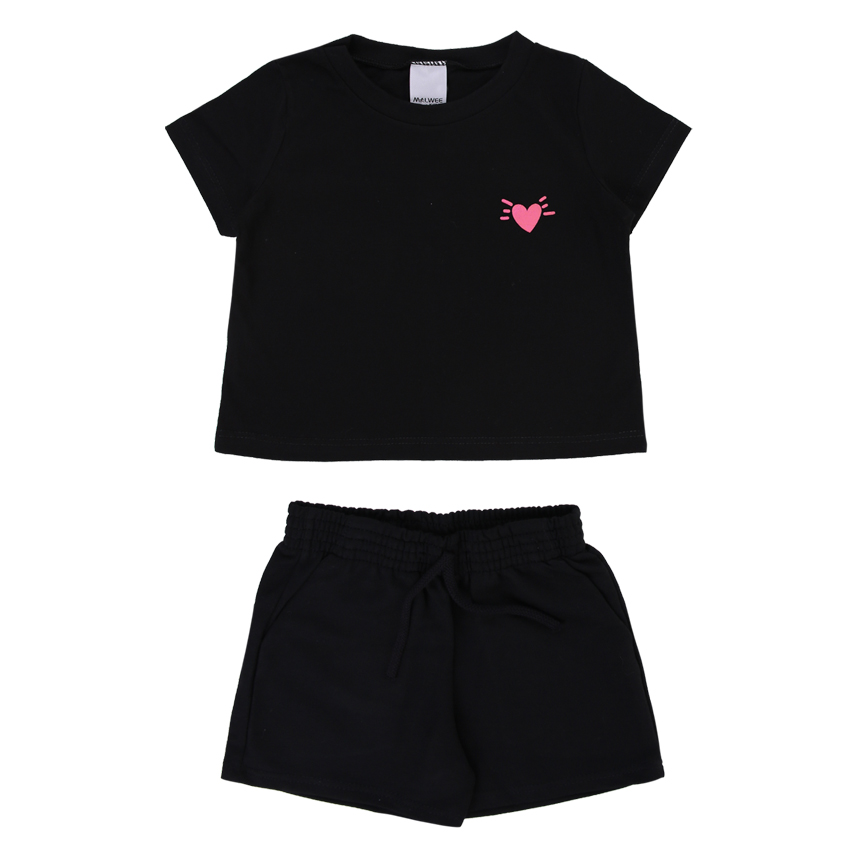 Conjunto Infantil Malwee Blusa Meia Malha Básica