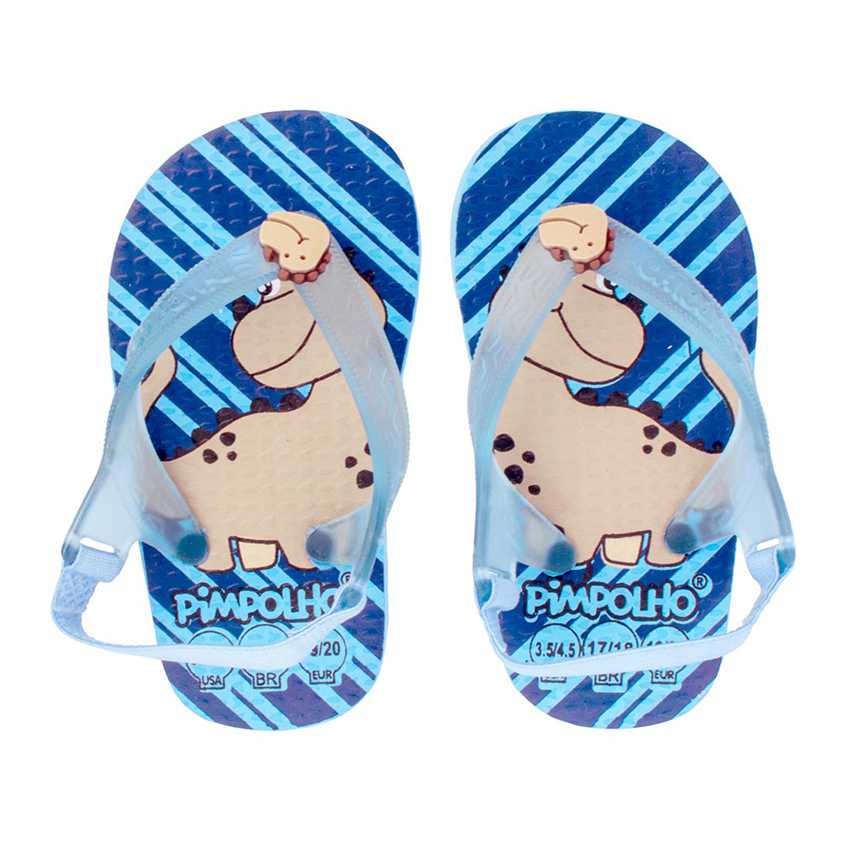 Chinelo Infantil Pimpolho Com Elástico Dinossauro