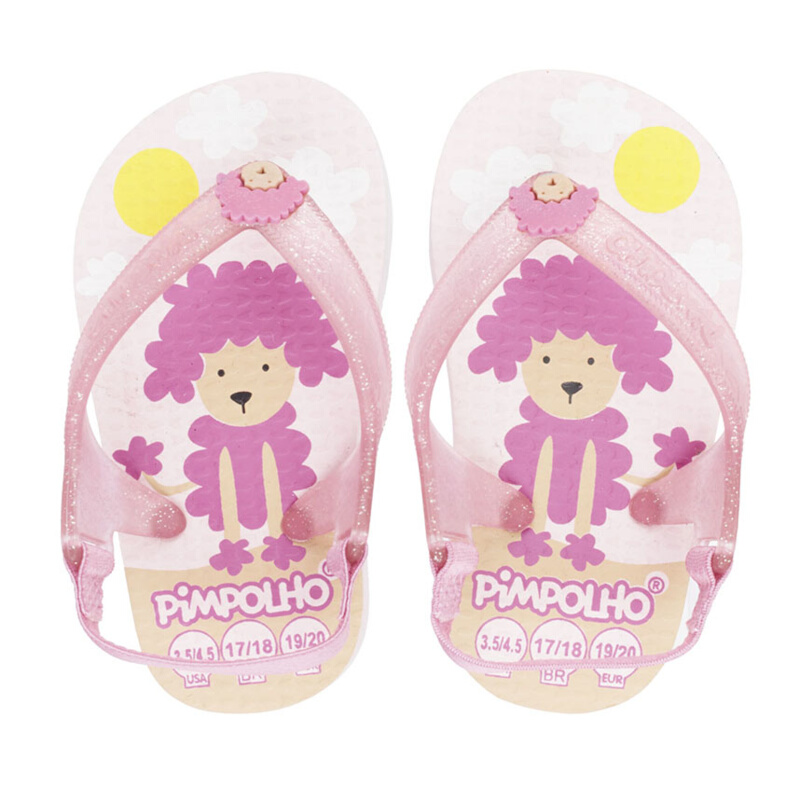 Chinelo Infantil Pimpolho Com Elástico Poodle