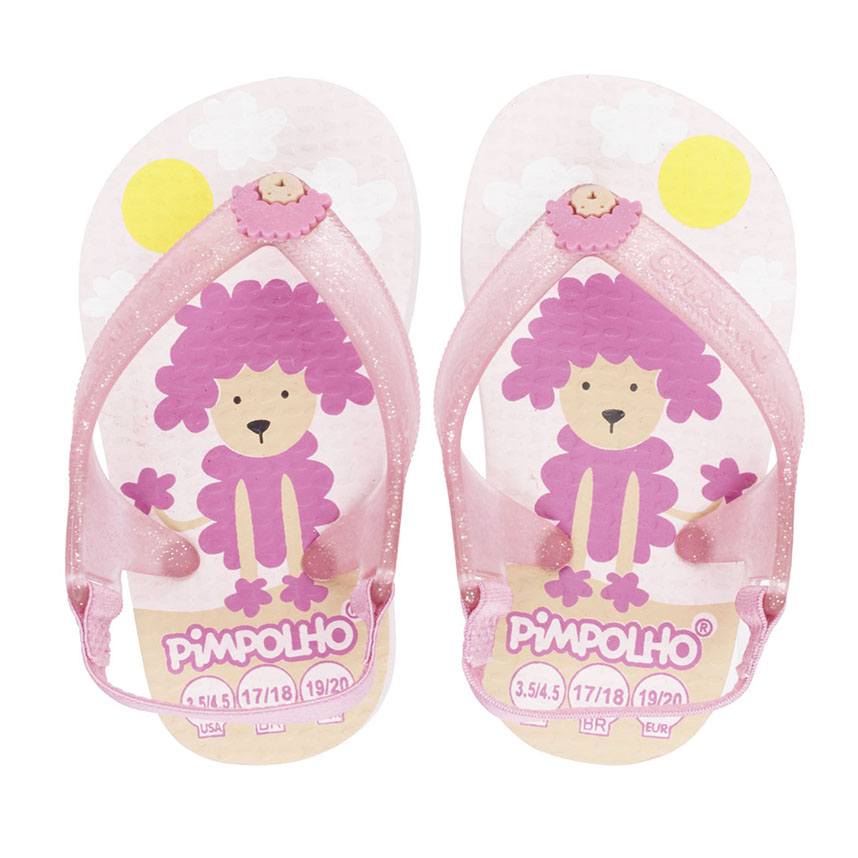 Chinelo Infantil Pimpolho Com Elástico Poodle