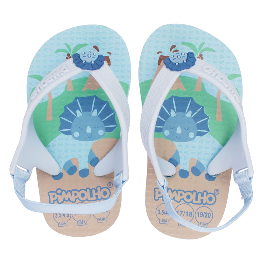 Chinelo Infantil Pimpolho Com Elástico Dinossauro