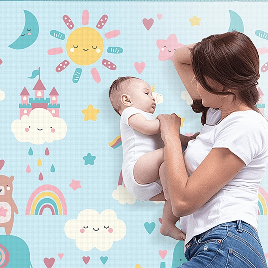 Tapete De Atividades Buba Dobrável Dupla Face Arco Íris Tapete De Atividades Buba Dobrável Dupla Face Arco Íris