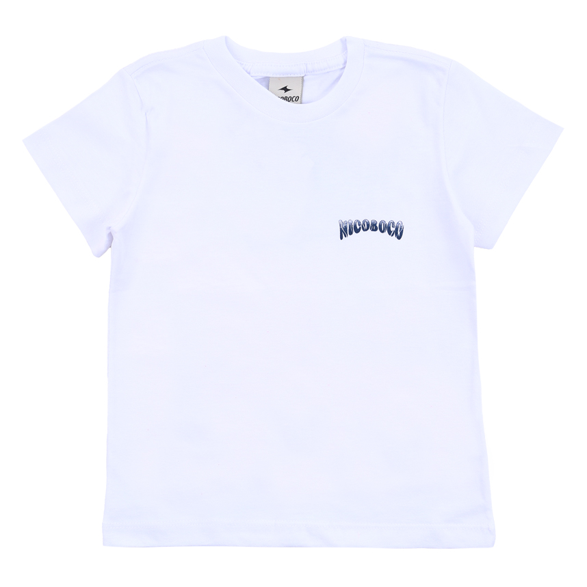 Camiseta Infantil Nicoboco Estampa Logo Nas Costas