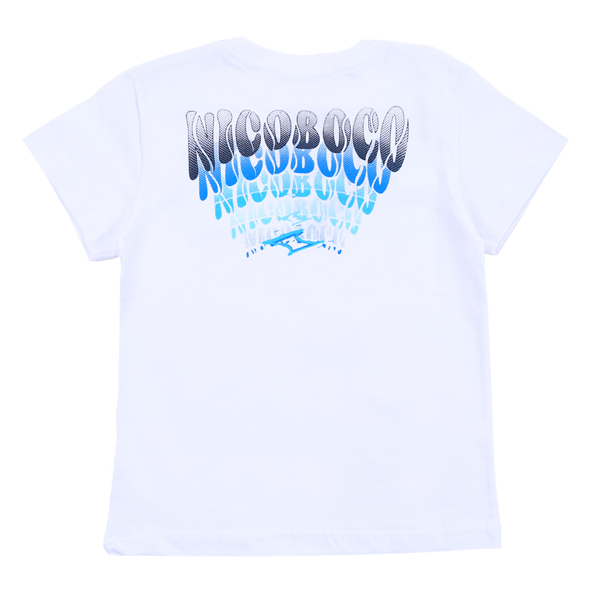 Camiseta Infantil Nicoboco Estampa Logo Nas Costas