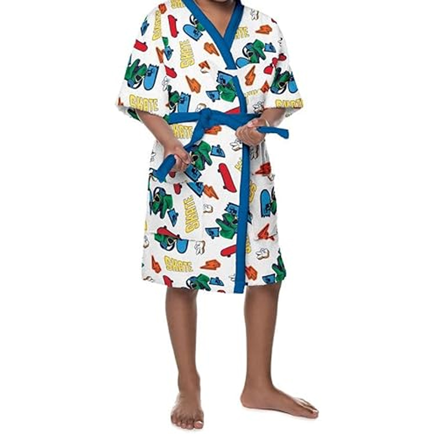 Roupão Infantil Lepper Quimono Felpudo Skate M