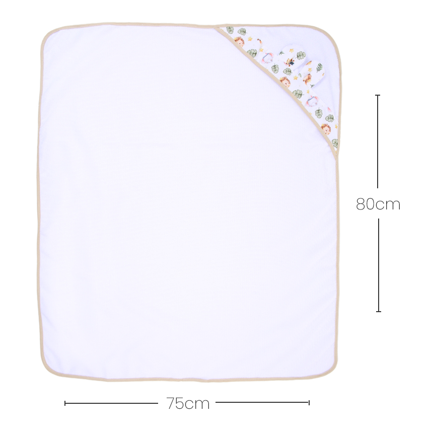 Kit Toalha Art Bebê Naninha E Pano De Boca Neutro - 5 Peças