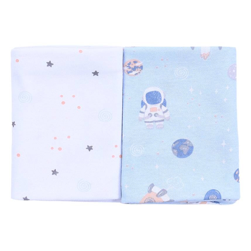 Kit Fronha Incomfral Em Malha Estampa Foquete Astronauta