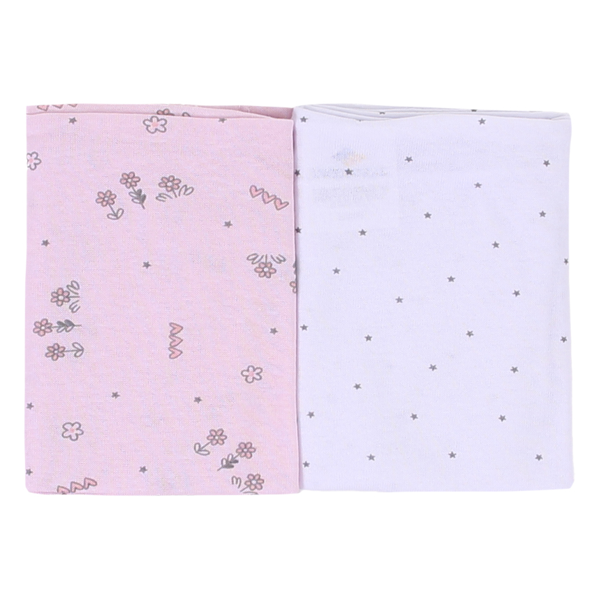 Kit Fronha Incomfral Em Malha Estampa Florzinha Kit Fronha Incomfral Em Malha Estampa Florzinha