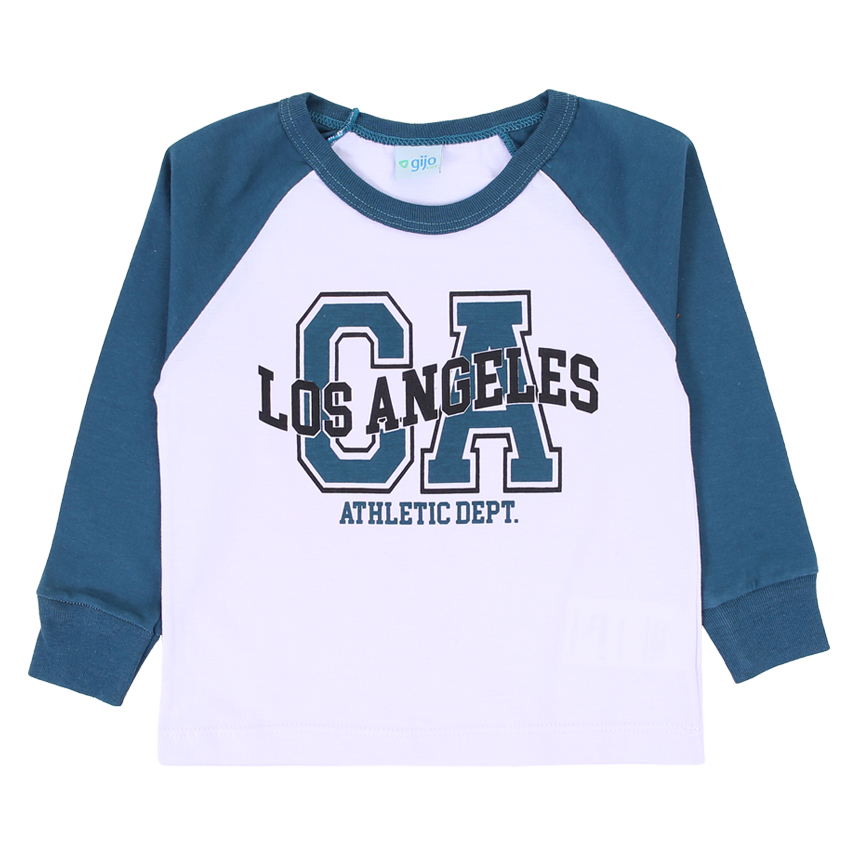 Camiseta Manga Longa Infantil Gijo Kids Meia Malha Estampada