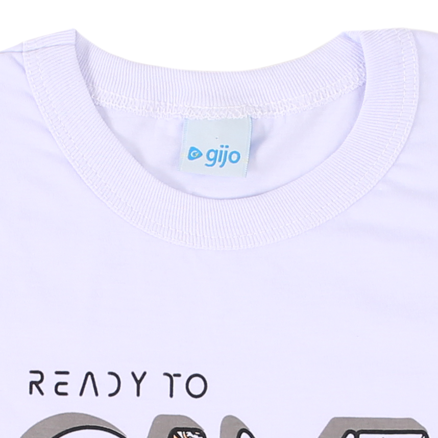 Camiseta Manga Longa Infantil Gijo Meia Malha Estampada