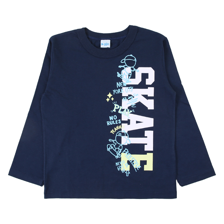 Camiseta Manga Longa Infantil Gijo Meia Malha Estampada