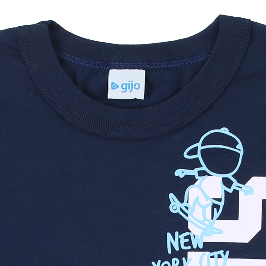 Camiseta Manga Longa Infantil Gijo Meia Malha Estampada