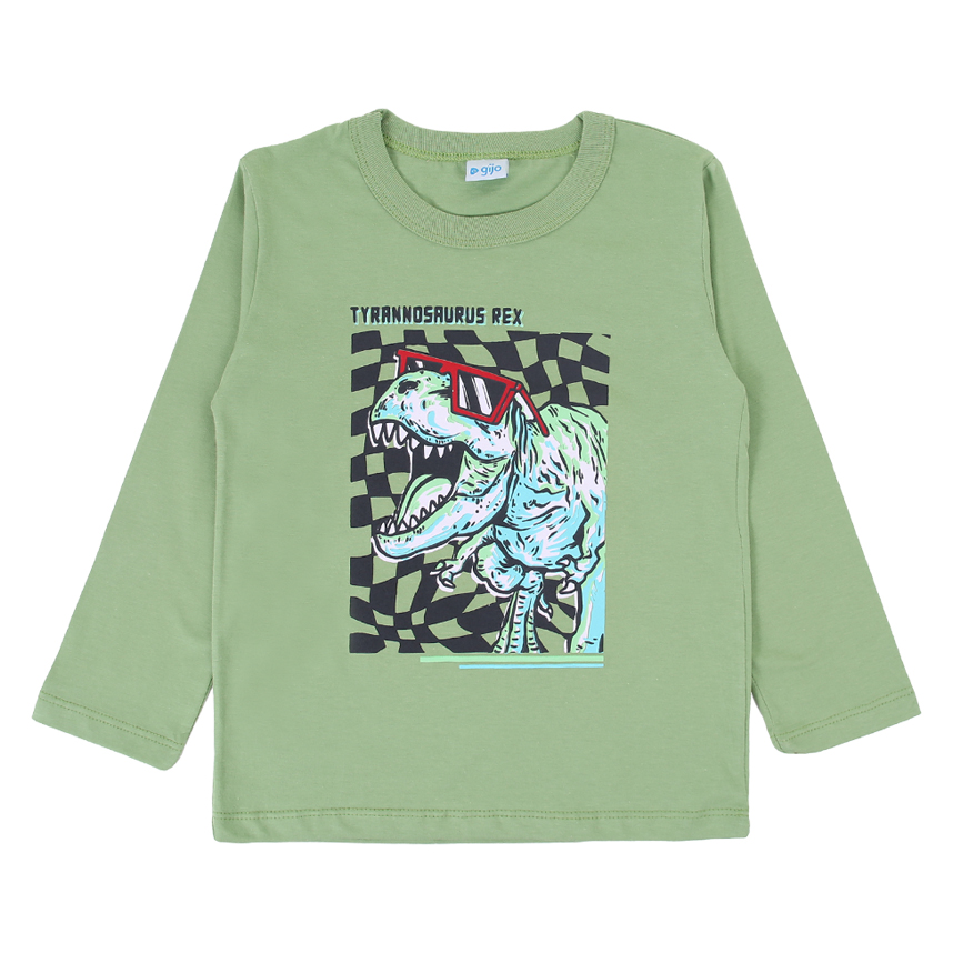 Camiseta Manga Longa Infantil Gijo Meia Malha Estampada